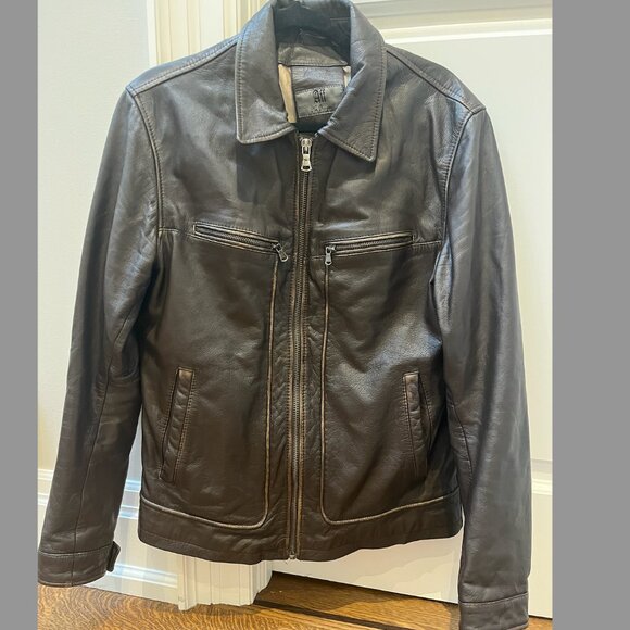 Vintage Brown Leather Jacket - Picture 1 of 7